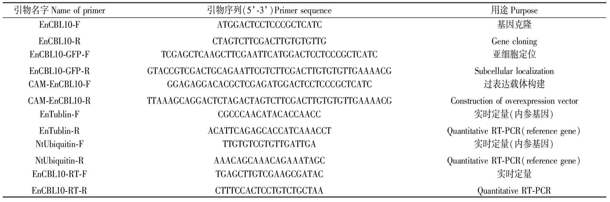 西藏野生垂穗披碱草EnCBL10基因的克隆与功能研究-游戏花园
