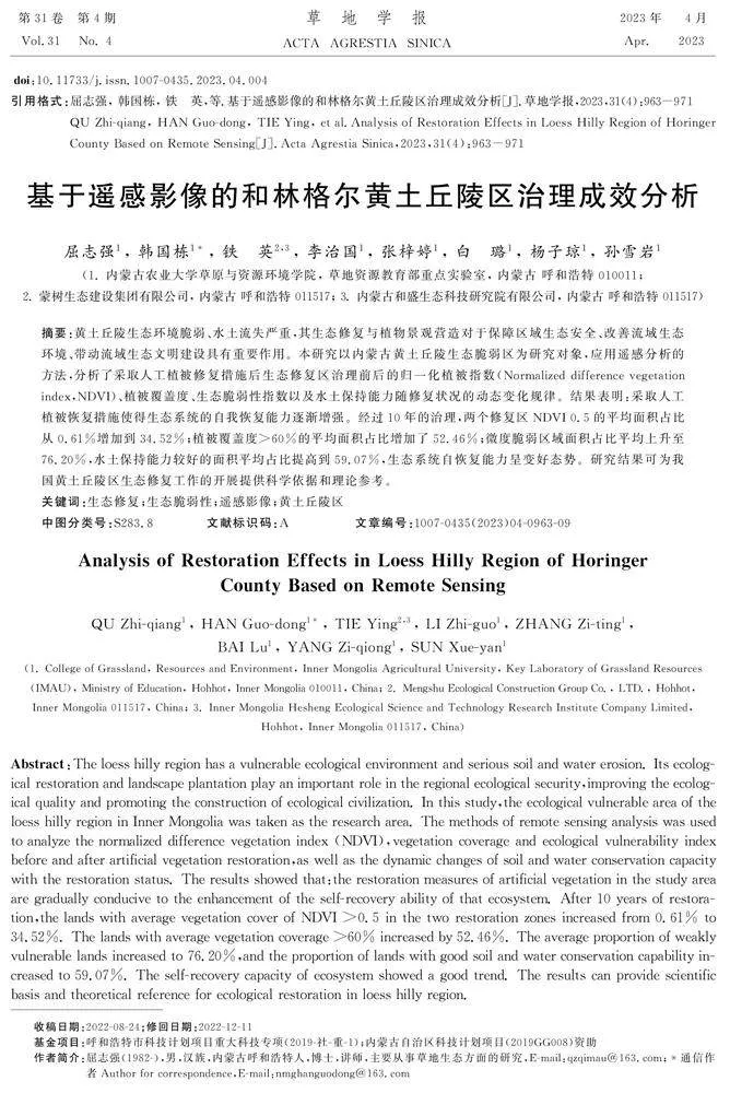 基于遥感影像的和林格尔黄土丘陵区治理成效分析-游戏花园